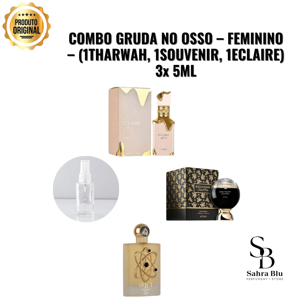 COMBO GRUDA NO OSSO – FEMININO – (1THARWAH, 1SOUVENIR, 1ECLAIRE) 3x 5ML - Kassio Atacado